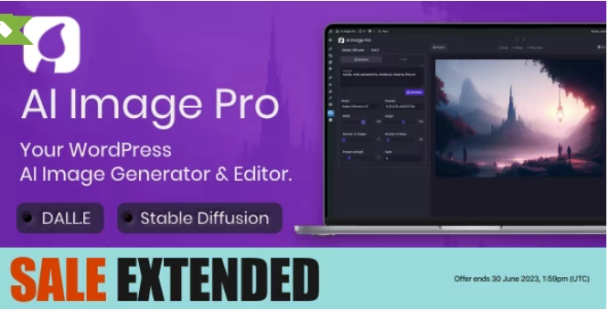 AI Image Pro WordPress AI Image Generator Editor, DALLE Stable Diffusion 2.0.1 GPL Plugins