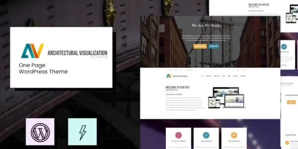 AV Studio One Page WordPress Theme 1.3 GPL Theme