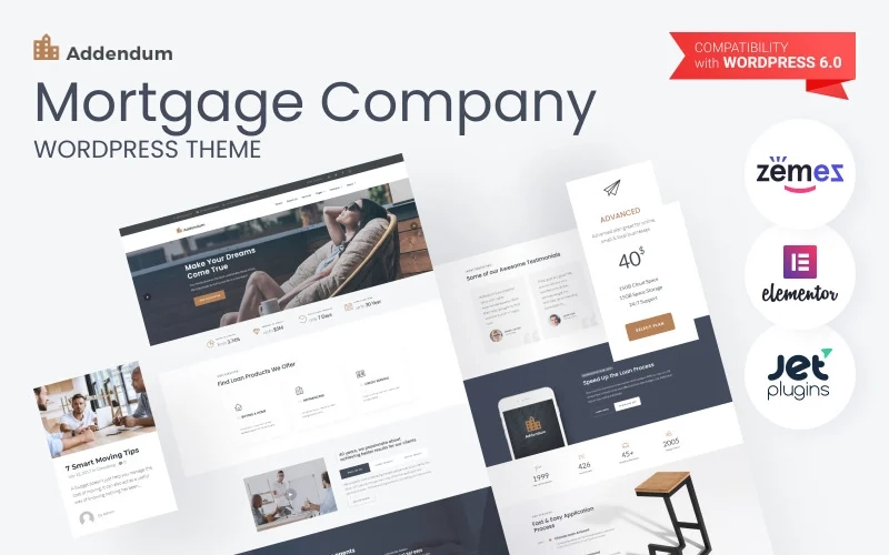 Addendum Mortgage Company WordPress Theme 1.0.1 GPL Theme