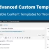 Advanced Custom Templates 3.0 – Content Templates for WordPress 3.0 GPL Plugins