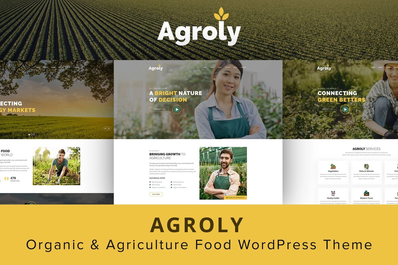 Agroly Organic Agriculture Food WordPress Theme 1.0 GPL Theme