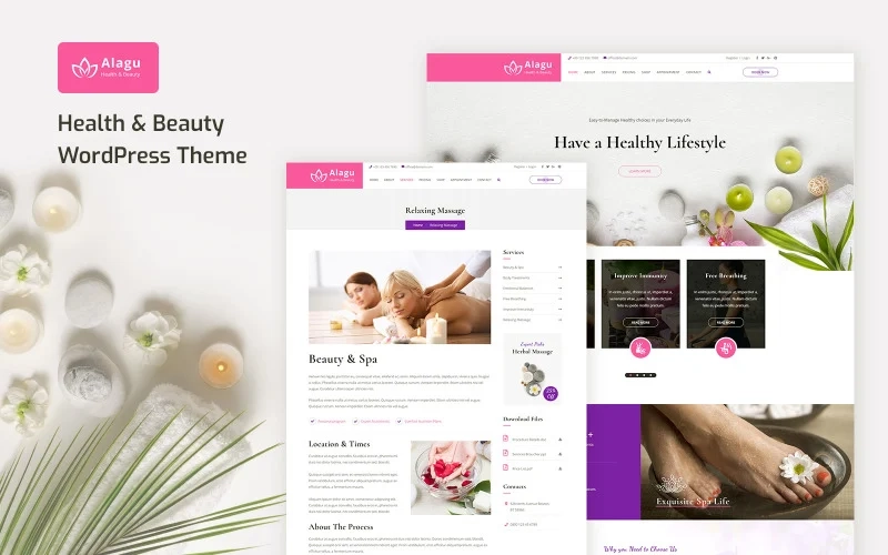Alagu Beauty Salon WordPress Theme 1.0 GPL Theme