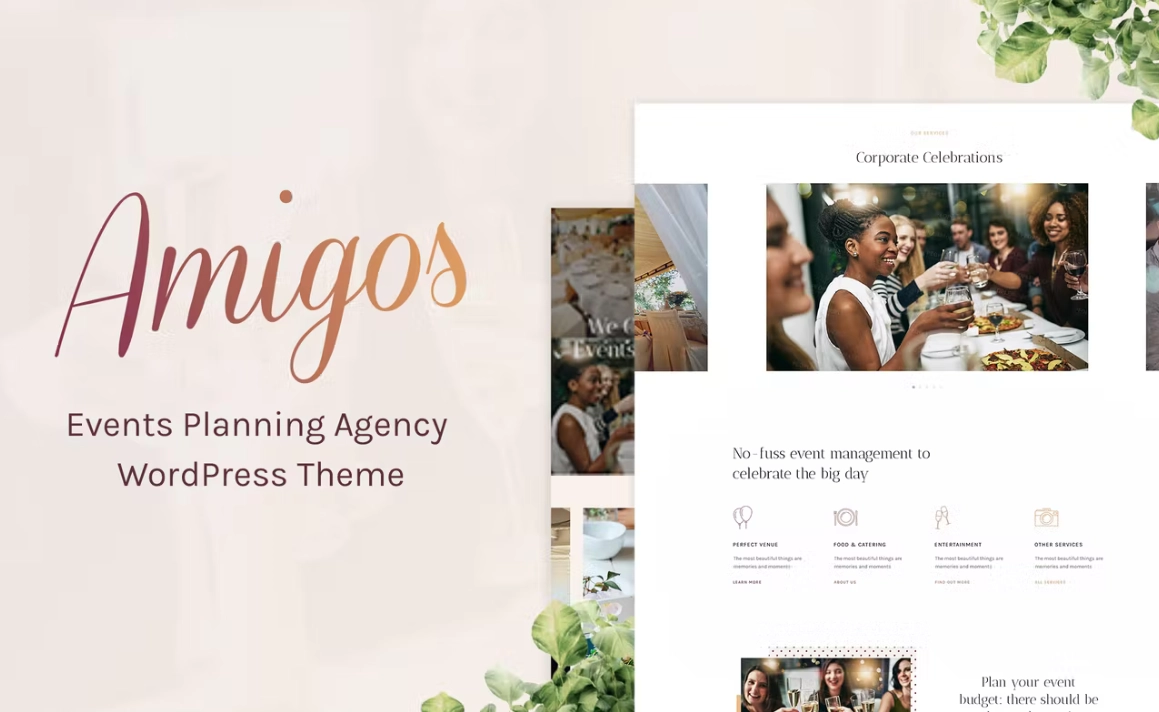 Amigos Party Celebration Event Agency 1.1.0 GPL Theme