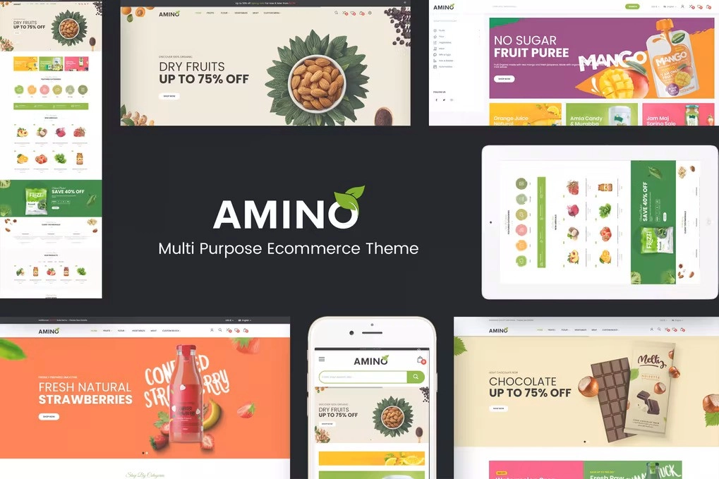 Amino Organic Food WordPress Theme 1.0 GPL Theme