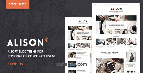 Anne Alison Soft Personal Blog Theme 1.2.0 GPL Theme