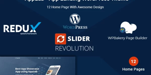 AppLab App Landing WordPress Theme 1.2 GPL Theme
