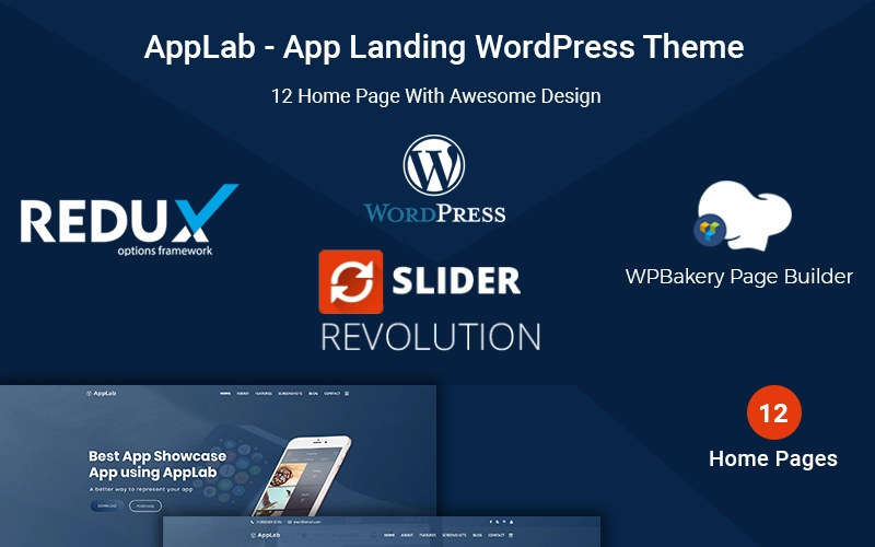 AppLab App Landing WordPress Theme 1.2 GPL Theme