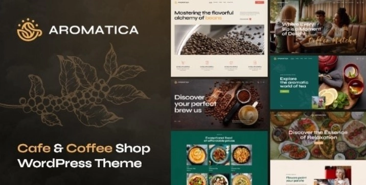 Aromatica Cafe Coffee Shop WordPress Theme 1.3 GPL Theme