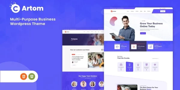 Artom Business WordPress Theme 1.0.0 GPL Theme