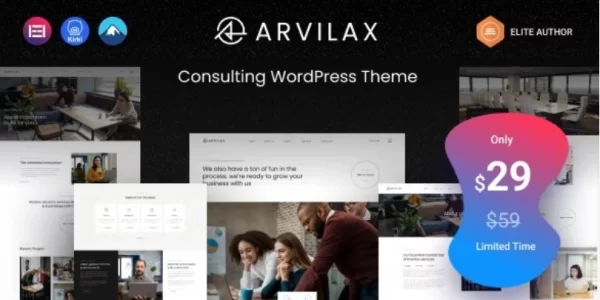 Arvilax Business Consulting WordPress Theme 1.0.1 GPL Theme