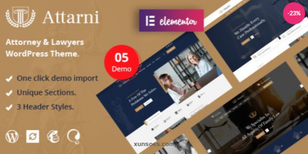 Attarni – Attorney Lawyers WordPress Theme 1.0.8 GPL Theme