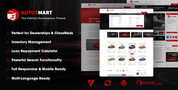 AutosMart Automotive Car Dealer WordPress Theme 1.0.4 GPL Theme