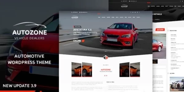 Autozone Auto Dealer Car Rental Theme 6.6.7 GPL Theme