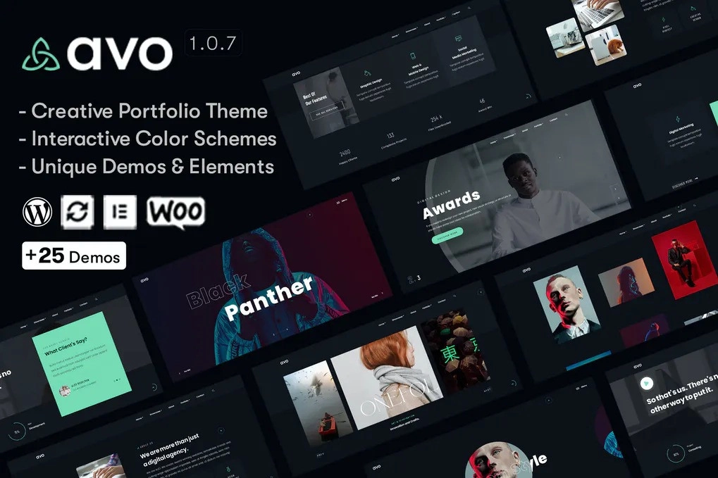Avo Creative Portfolio Agency WordPress Theme 1.2.3 GPL Theme