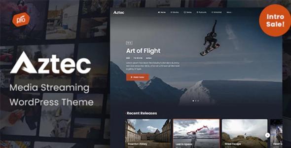 Aztec Video Streaming Membership Theme 3.5 GPL Theme