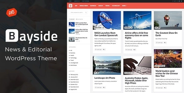 Bayside Responsive WordPress Theme 2.1 GPL Theme