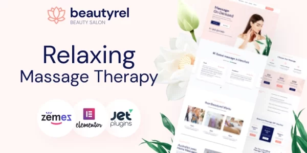 Beautyrel Relaxing Massage Therapy WordPress Theme 1.0.0 GPL Theme