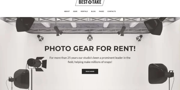 BestTake Photo Studio Rentals Services Responsive WordPress Theme 1.0.0 GPL Theme