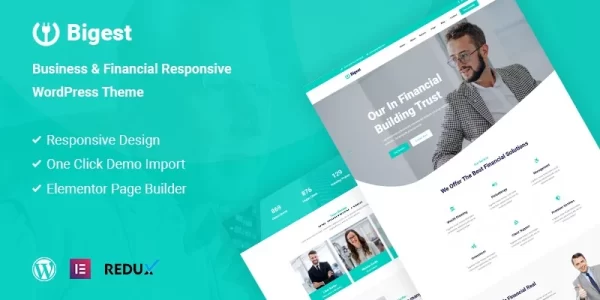 Bigest Financial Responsive WordPress Theme 1.0.0 GPL Theme