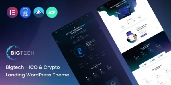 Bigtech ICO Crypto Landing WordPress Theme 1.1  1.1 GPL Theme