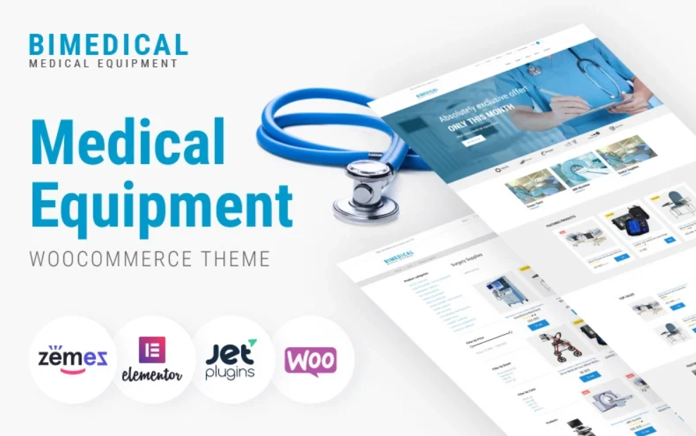 Bimedical Medical Equipment Responsive WooCommerce Theme 1.0.0 GPL Theme