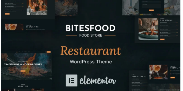 Bitesfood Cafe and Restaurant WordPress Theme 1.0.0 GPL Theme