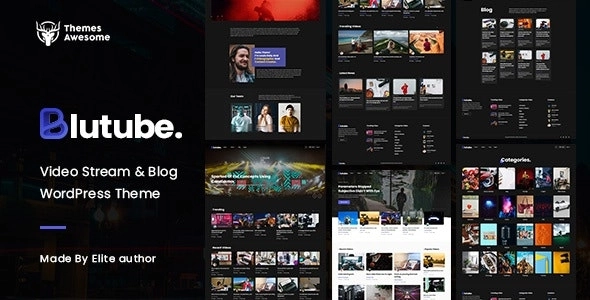 Blutube | Video Stream Blog WordPress Theme 1.1 GPL Theme