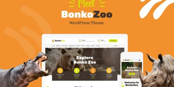Bonko A Vibrant Safari Zoo WordPress Theme 1.0.6 GPL Theme