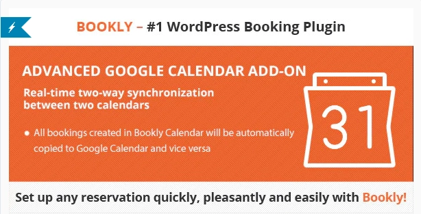 Bookly Advanced Google Calendar 2.7 GPL Plugins