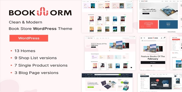 Bookworm Bookstore Bookshop WooCommerce Theme 1.2.11 GPL Theme