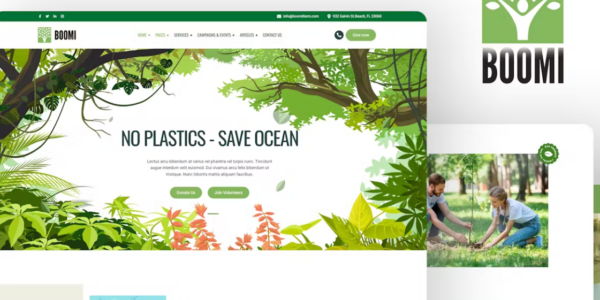 Boomi – Environment Ecology WordPress Theme 1.0.3 GPL Theme