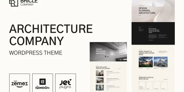 Bricle Bootstrap Architecture WordPress Theme 1.0.1 GPL Theme