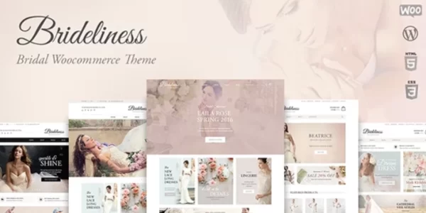 Brideliness Wedding Shop WordPress WooCommerce Theme 1.0.14 GPL Theme