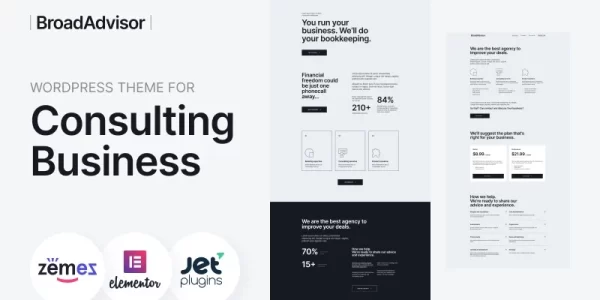 BroadAdvisor WordPress Theme for Consulting Business 1.0.1 GPL Theme