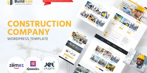 BuildIcon Construction Company WordPress Theme 1.0.4 GPL Theme