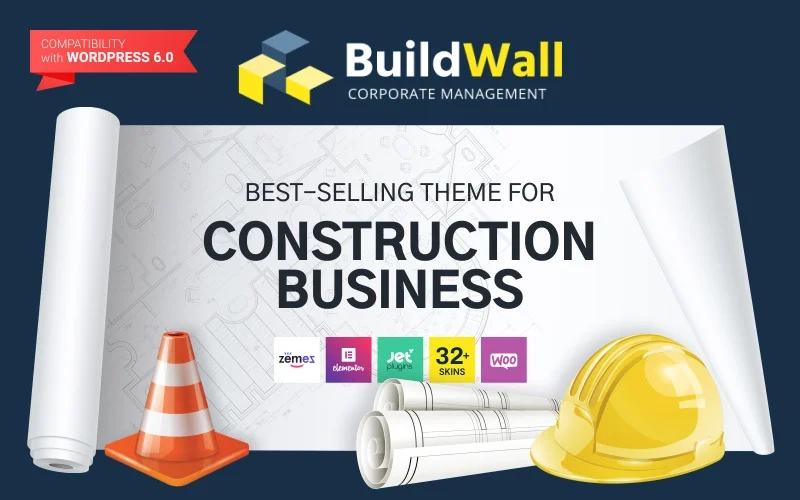 BuildWall Construction Company Multipurpose WordPress Theme 1.0.4 GPL Theme