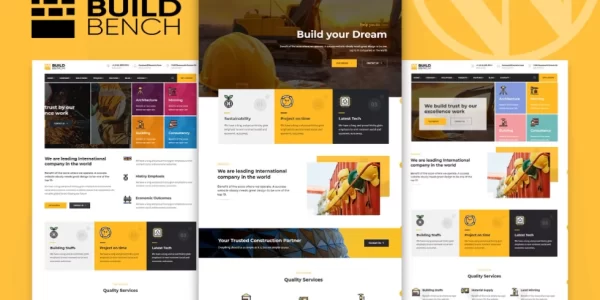Buildbench Construction Building WordPress Theme 2.1.1 GPL Theme