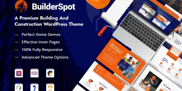 BuilderSpot Building and Construction WordPress Theme 1.2 GPL Theme