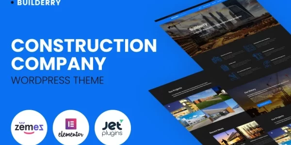 Builderry Construction Company WordPress Theme 1.0.0 GPL Theme