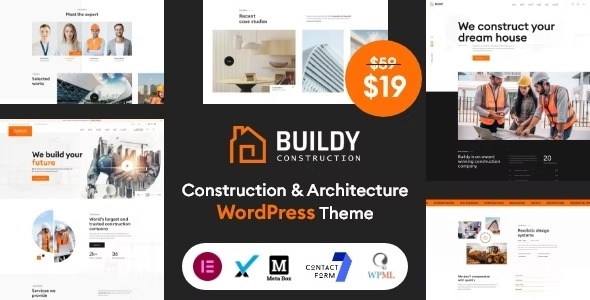 Buildy Construction Architecture WordPress Theme 1.4 GPL Theme