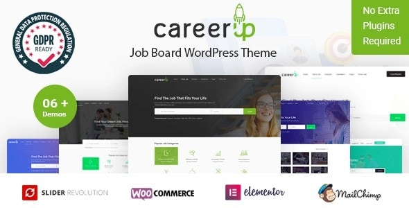 CareerUp Job Board WordPress Theme 2.3.37 GPL Theme