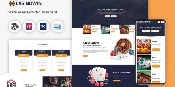 Casinowin Casino Gambling WordPress Template WordPress Theme 1.0 GPL Theme