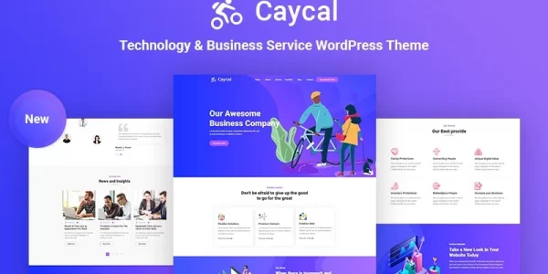 Caycal Startup Technology Business Service WordPress Theme 1.0.0 GPL Theme