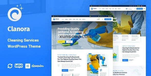 Clanora Cleaning Services WordPress Theme 1.2.4 GPL Theme