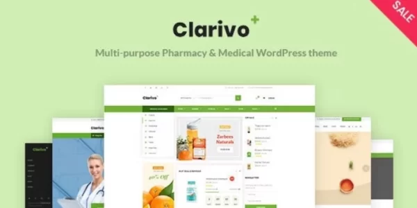 Clarivo Pharmacy and Medical WordPress theme 1.4.8 GPL Theme