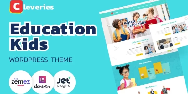 Cleveries Education Kids WordPress Elementor Theme WordPress Theme 1.0.1 GPL Theme