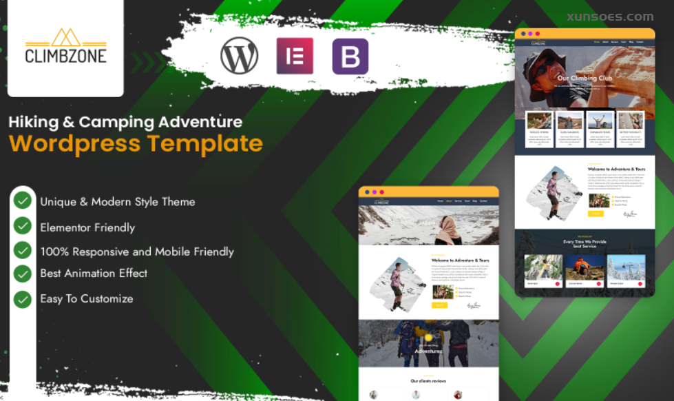 Climbzone Hiking Camping Adventure WordPress Theme 1.0.0 GPL Theme
