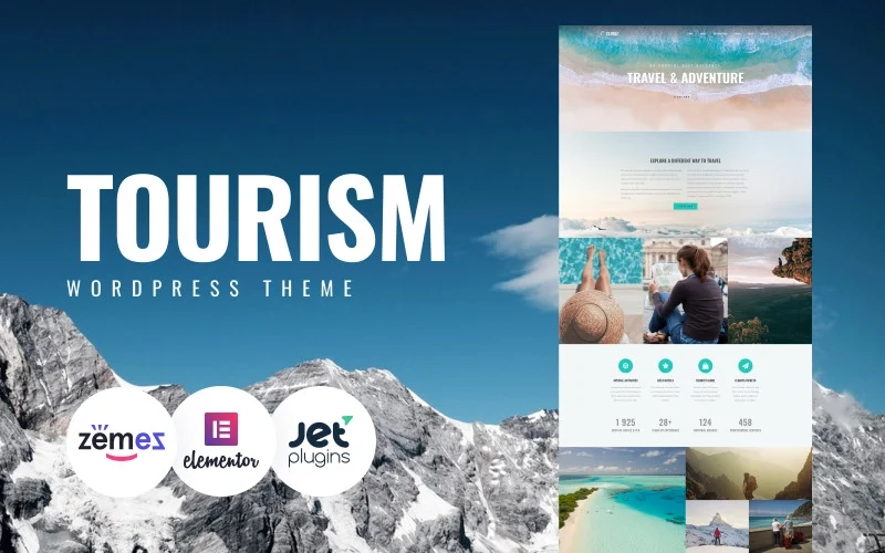 Closez Tourism One Page Modern WordPress Elementor Theme WordPress Theme 1.0.1 GPL Theme