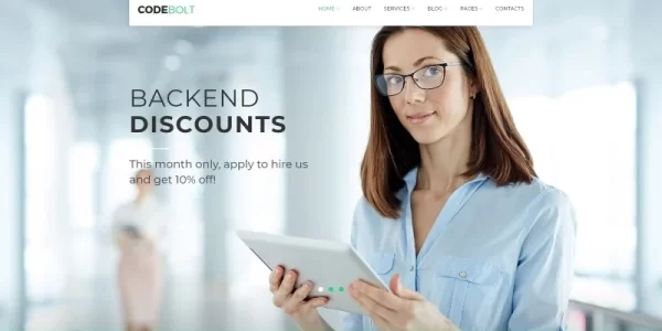 CodeBolt Software Company WordPress Theme 1.0.0 GPL Theme