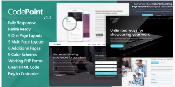 CodePoint Multi-Purpose Landing Page WordPress Theme 1.2.2 GPL Theme
